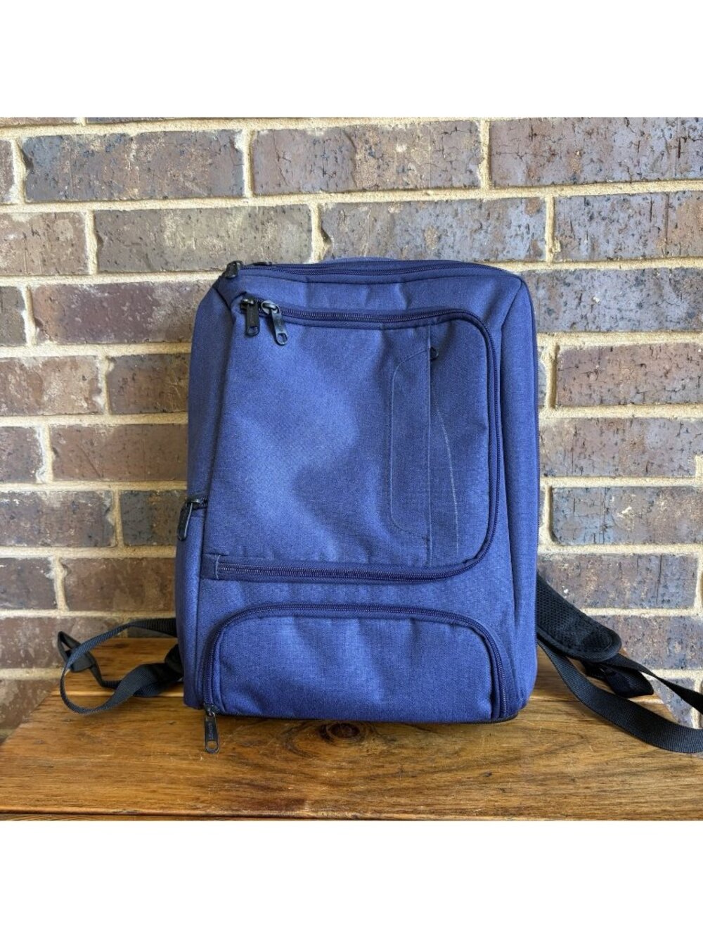 EBags Blue Medium Backpack Unisex Adults Zip Closure with Outer Pockets Travel